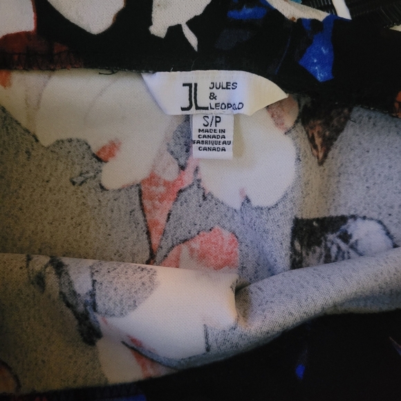 Jules & Leopold Black with Red and Blue Floral Skirt Suit - Picture 5 of 5